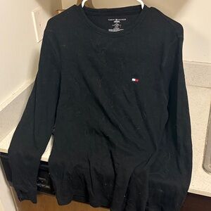 Tommy Hilfiger Men's Classic Black Long Sleeve Tee